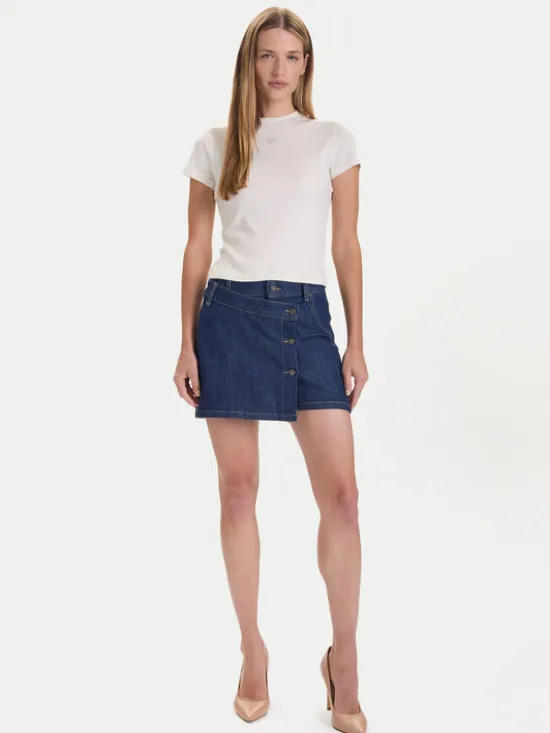 Guess Jeans Spódnica jeansowa W5BD96 D002A Granatowy Regular Fit
