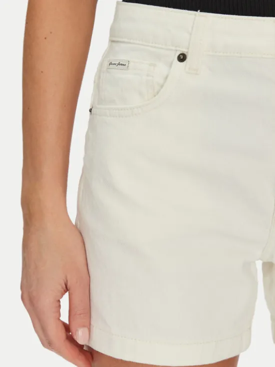 Guess Jeans Szorty materiałowe W5GD0S D5M62 Biały Regular Fit