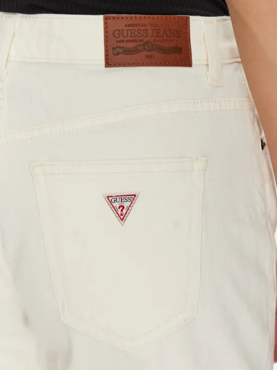 Guess Jeans Szorty materiałowe W5GD0S D5M62 Biały Regular Fit