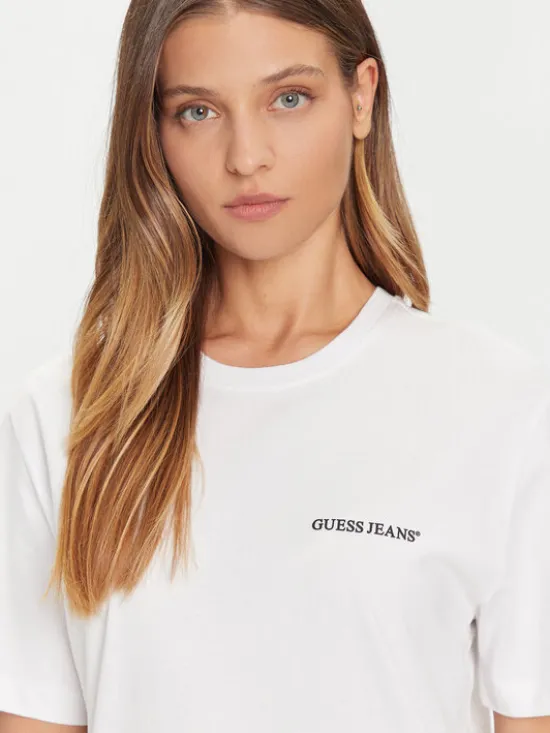 Guess Jeans T-Shirt M5BI78 K8FQ4 Biały Regular Fit