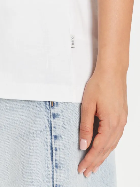 Guess Jeans T-Shirt M5BI78 K8FQ4 Biały Regular Fit