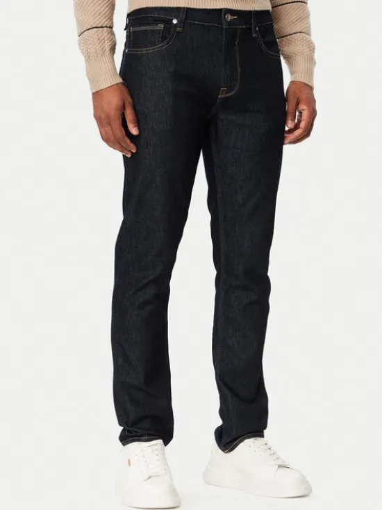 Guess Jeansy M6BAS2 D2042 Granatowy Slim Tapered Fit