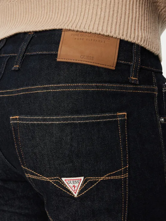 Guess Jeansy M6BAS2 D2042 Granatowy Slim Tapered Fit