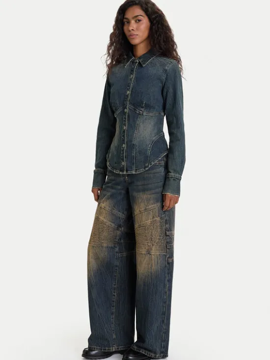 Guess Jeansy W5BA2J D4XYG Granatowy Regular Fit