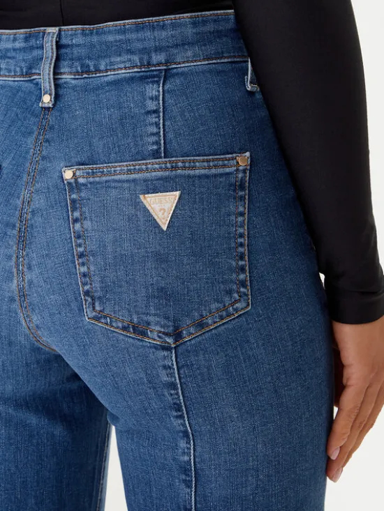 Guess Jeansy W5GA0P D5Q01 Niebieski Wide Leg