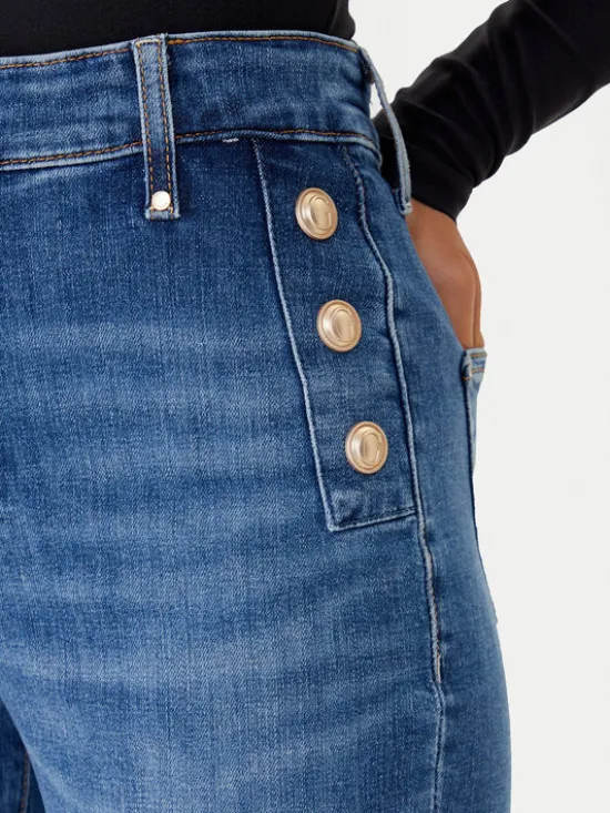 Guess Jeansy W5GA0P D5Q01 Niebieski Wide Leg