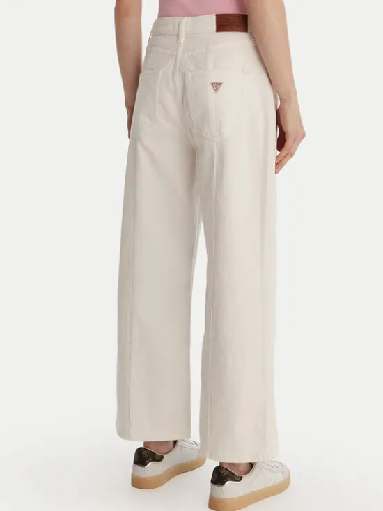 Guess Jeansy W6RA1H D6521 Biały Wide Leg