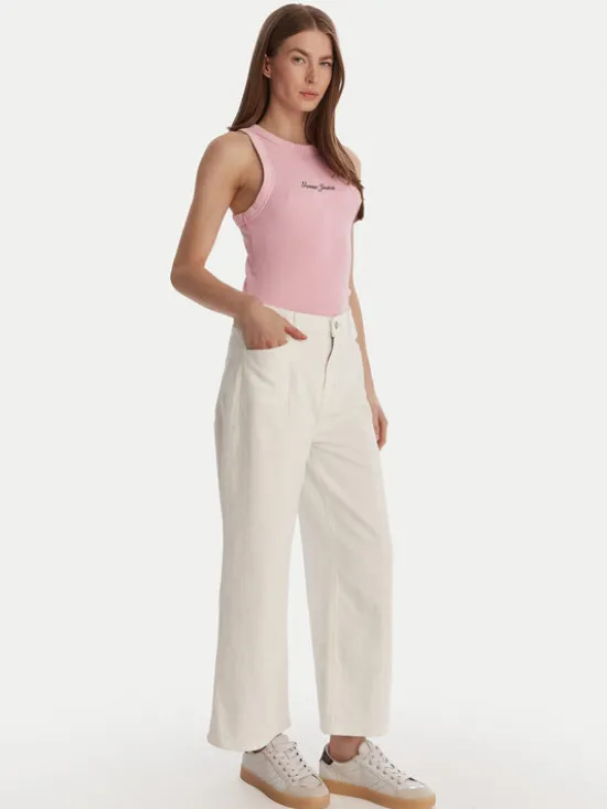 Guess Jeansy W6RA1H D6521 Biały Wide Leg