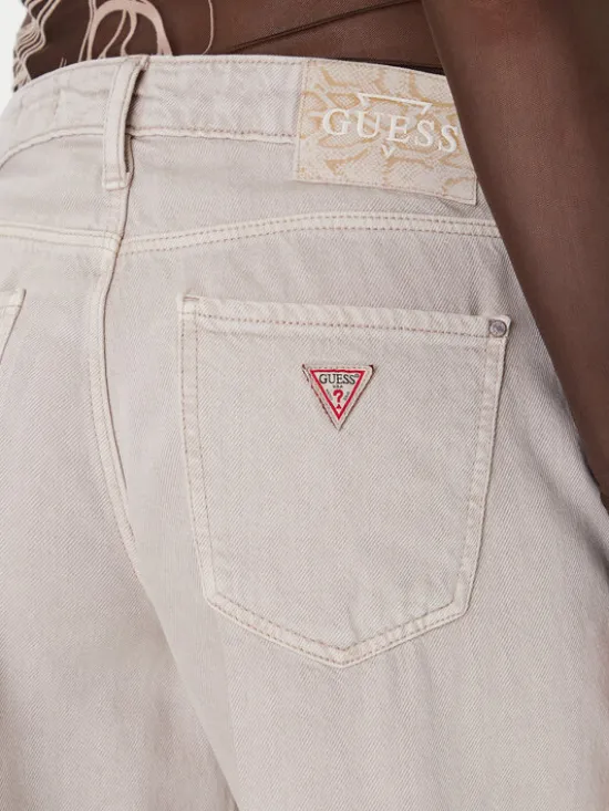 Guess Jeansy W5RA96 WFD53 Beżowy Palazzo Fit
