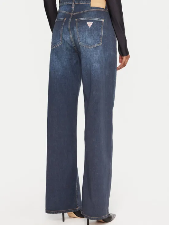Guess Jeansy W5YA1A D0213 Granatowy Wide Leg