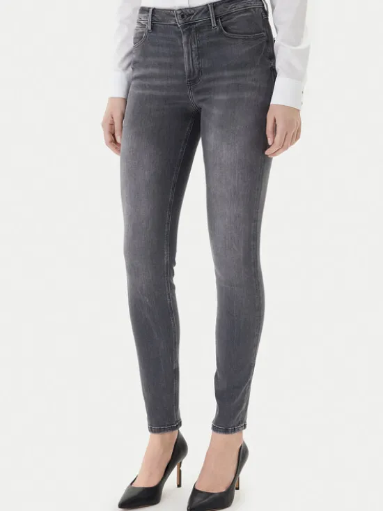 Guess Jeansy W2YA46 D4PZ2 Szary Skinny Fit