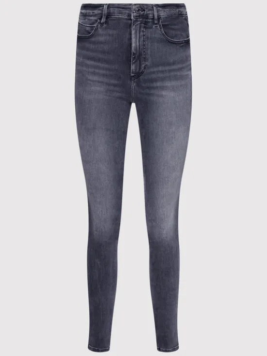 Guess Jeansy W2YA46 D4PZ2 Szary Skinny Fit