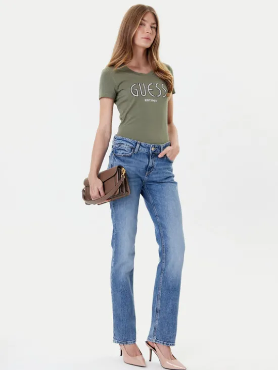 Guess Jeansy W5YA0R D5QP2 Niebieski Regular Fit