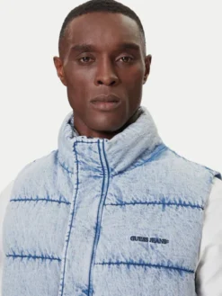Guess Kamizelka M5BN81 D6181 Niebieski Regular Fit
