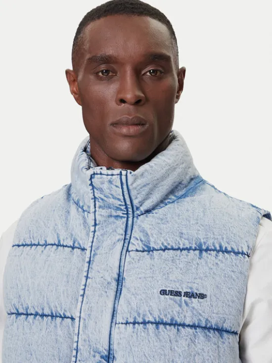 Guess Kamizelka M5BN81 D6181 Niebieski Regular Fit