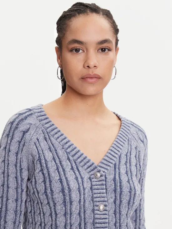 Guess Kardigan W5YR15 Z3OU0 Niebieski Regular Fit