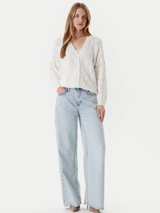 Guess Kardigan W5YR55 Z2ZK2 Biały Regular Fit
