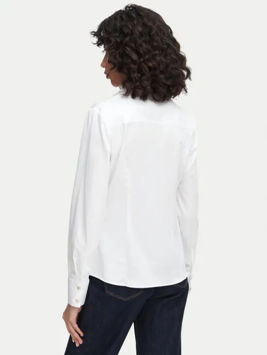 Guess Koszula W6YH10 W2752 Biały Slim Fit