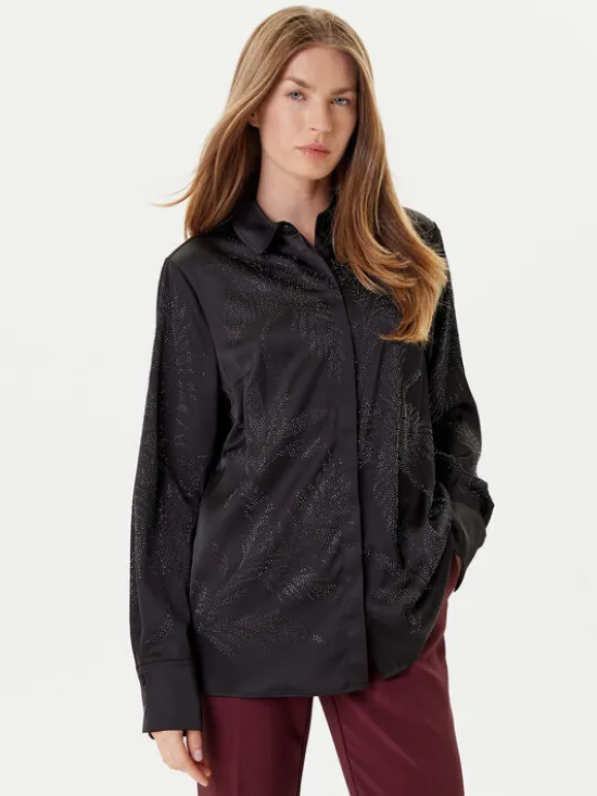 Guess Koszula W5YH40 WFQC2 Czarny Regular Fit