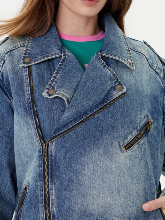 Guess Kurtka jeansowa W5YN70 D4XYZ Niebieski Regular Fit