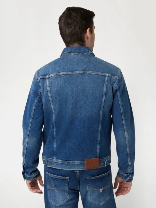 Guess Kurtka przejściowa 166649 Niebieski Classic Fit