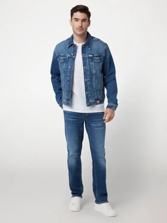 Guess Kurtka przejściowa 166649 Niebieski Classic Fit
