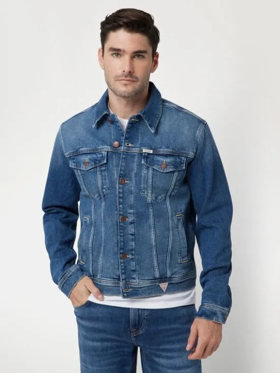Guess Kurtka przejściowa 166649 Niebieski Classic Fit