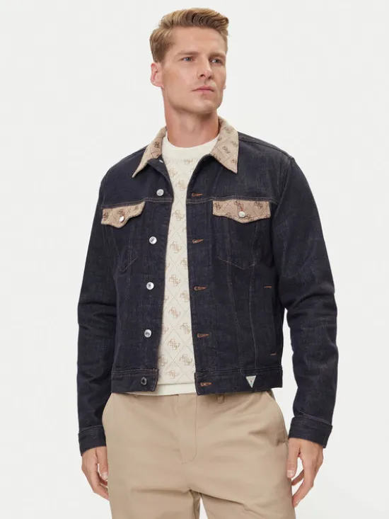 Guess Kurtka przejściowa 177333 Niebieski Classic Fit