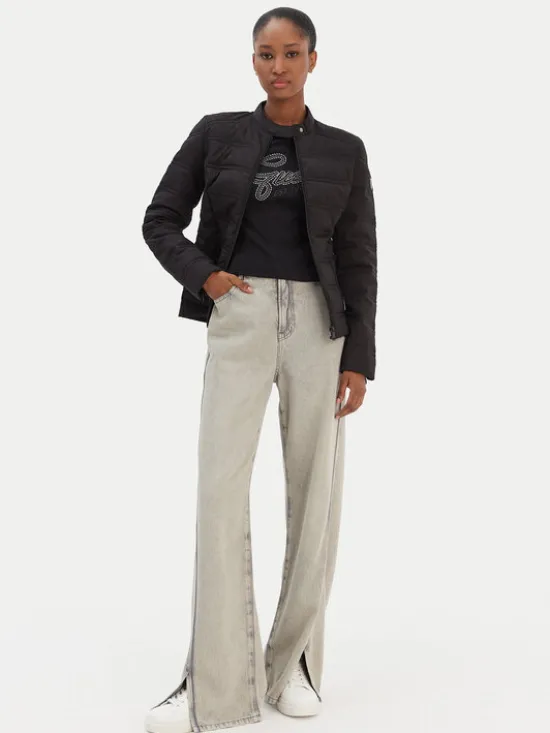 Guess Kurtka przejściowa W6RL02 WJ492 Czarny Regular Fit