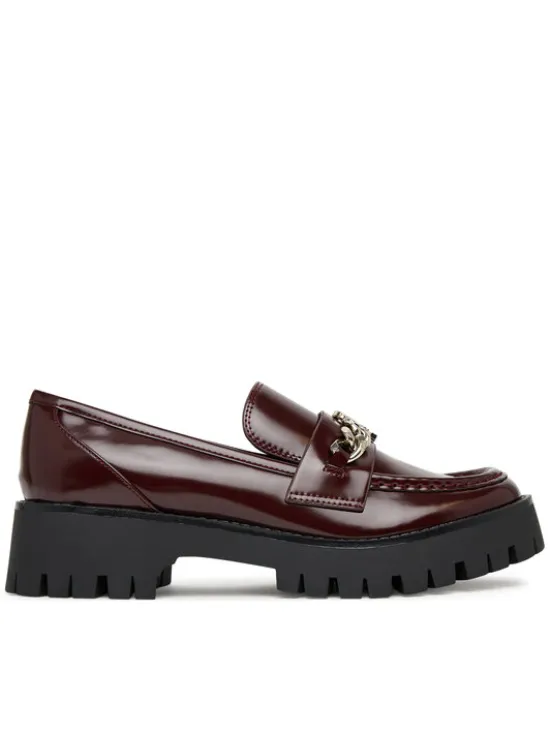 Guess Loafersy FLPALR ELE14 Bordowy