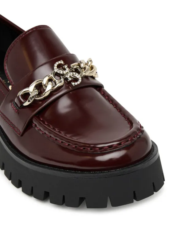 Guess Loafersy FLPALR ELE14 Bordowy