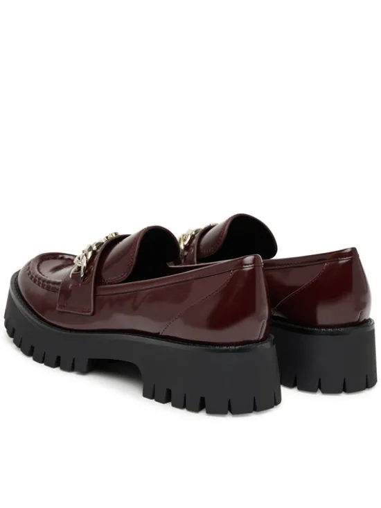 Guess Loafersy FLPALR ELE14 Bordowy