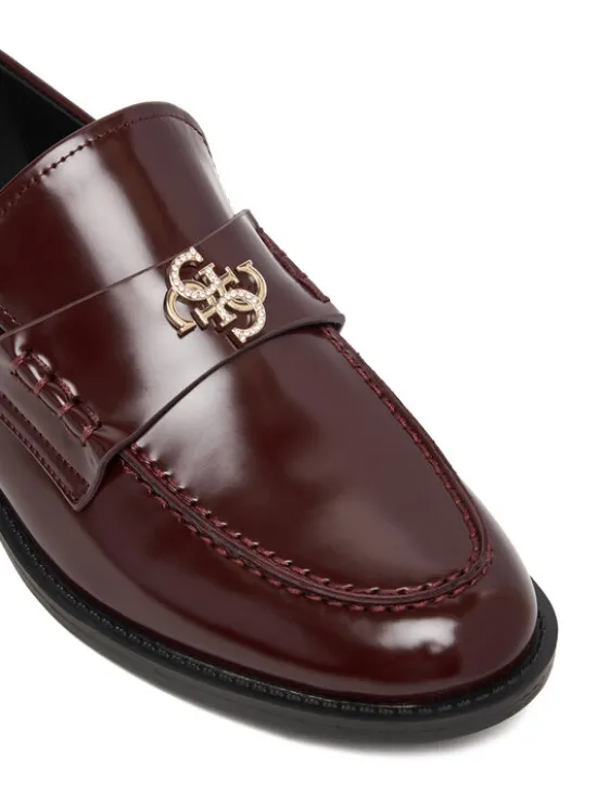 Guess Loafersy FLPBVL ELE14 Bordowy