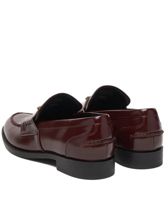 Guess Loafersy FLPBVL ELE14 Bordowy