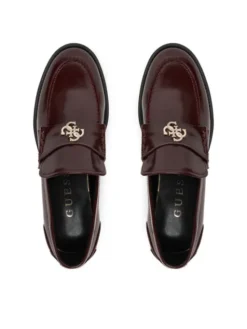 Guess Loafersy FLPBVL ELE14 Bordowy