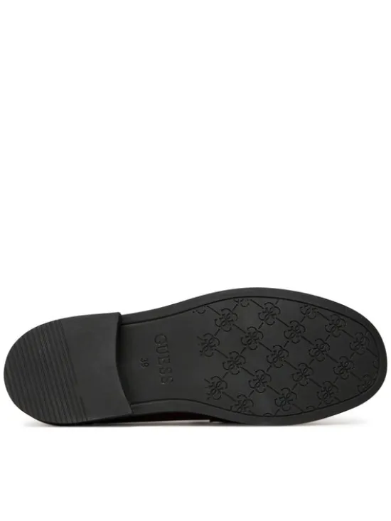 Guess Loafersy FLTSH3 LEA14 Bordowy