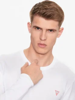 Guess Longsleeve M2YI28 J1314 Biały Slim Fit