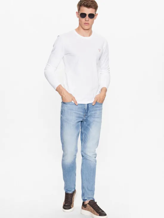 Guess Longsleeve M2YI28 J1314 Biały Slim Fit