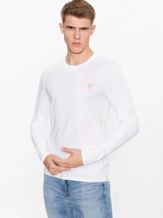 Guess Longsleeve M2YI28 J1314 Biały Slim Fit
