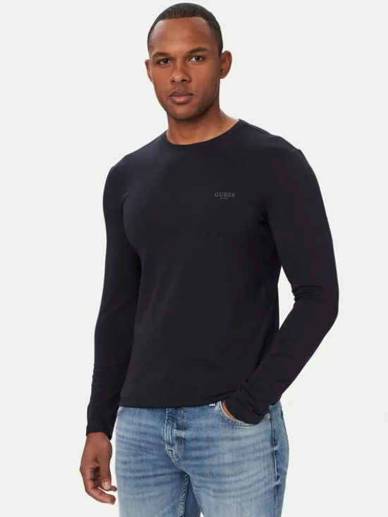 Guess Longsleeve M6YI28 K3733 Granatowy Regular Fit