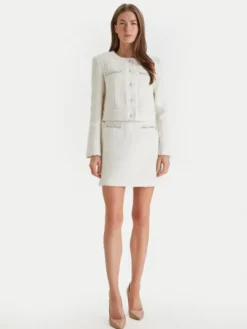 Guess Marynarka W6RL54 WJ632 Écru Regular Fit