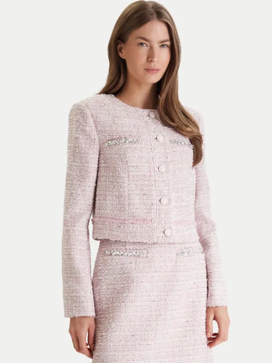 Guess Marynarka W6RL54 WJ632 Różowy Regular Fit