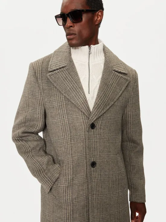 Guess Płaszcz wełniany M4BL14 WGGF0 Beżowy Regular Fit