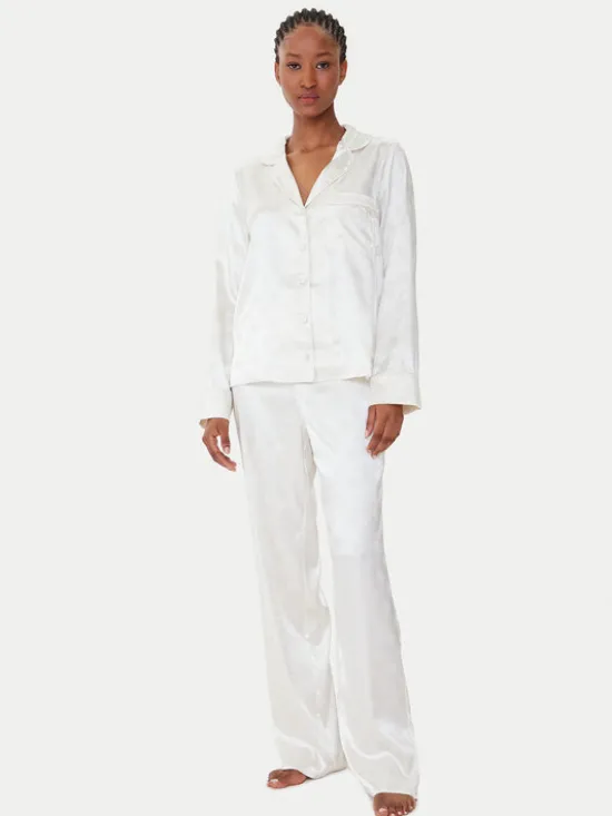 Guess Piżama O5BX05 W4732 Écru Regular Fit
