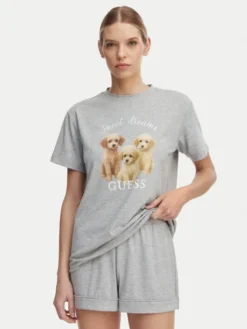 Guess Piżama O6GX05 KH110 Szary Relaxed Fit