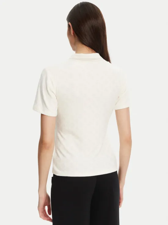Guess Polo V5YP01 KCX12 Kremowy Regular Fit