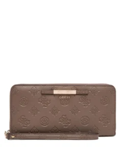 Guess Portfel Carmella Slg SWPD22 25146 Brązowy jasny