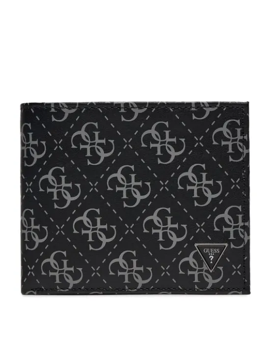 Guess Portfel Vezzola Leather Slg SMVELE LEA20 Czarny