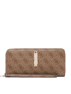 Guess Portfel Yvonne Logo Slg SWSG23 78146 Brązowy