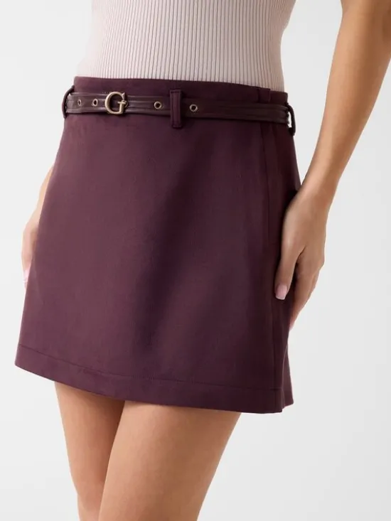 Guess Spódnica mini 183547 Fioletowy Classic Fit